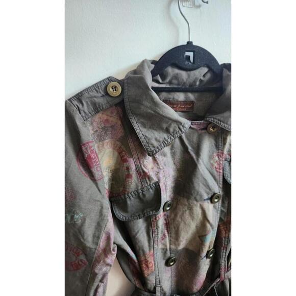 Francine Bramli Paris Jacket Womens S/M Belted Double Breasted France Art - Picture 5 of 9